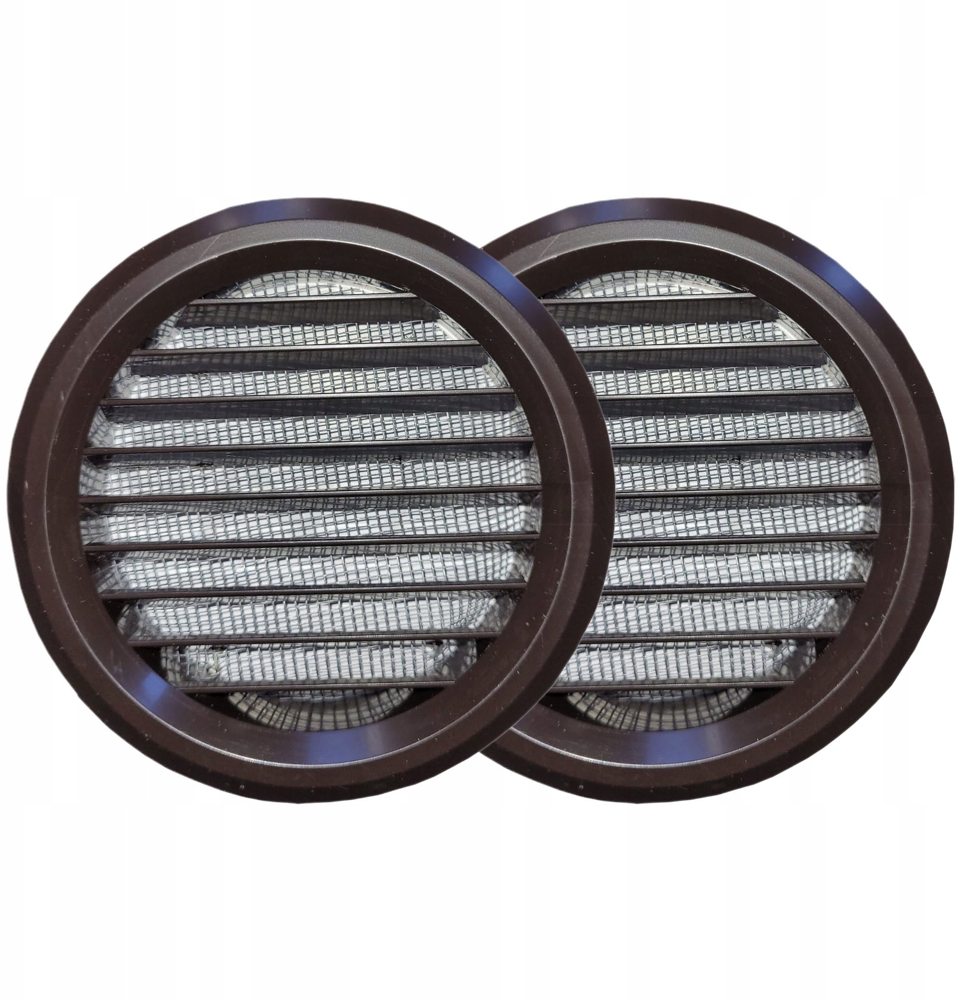 Kratka wentylacyjna okrĄga z konierzem okrĄgym fi 80mm brĄz MW80/2KOBR /2szt./