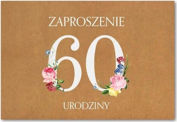 Trend Zaproszenie Urodziny 60 ZT40 (10szt.)