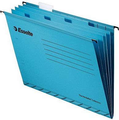 Esselte Teczka zawieszana A4 z przekładkami, 10sztuk, niebieska (93133)