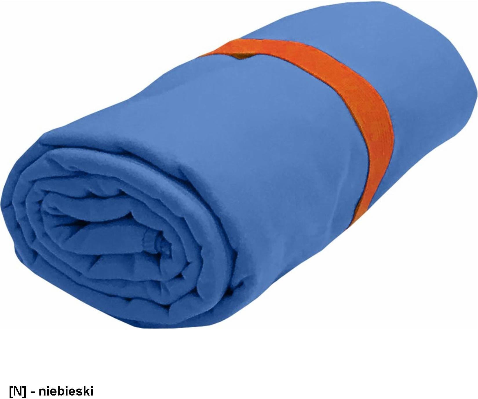 T-SPORT80X150 - ręcznik sportowy z mikrofibry, lekki, znakomicie chłonie wodę, szybkoschnący, miły w dotyku, gumka, 100% - czerwony