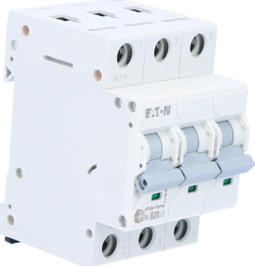 Eaton Wyłącznik nadprądowy 6kA HN-B20/3