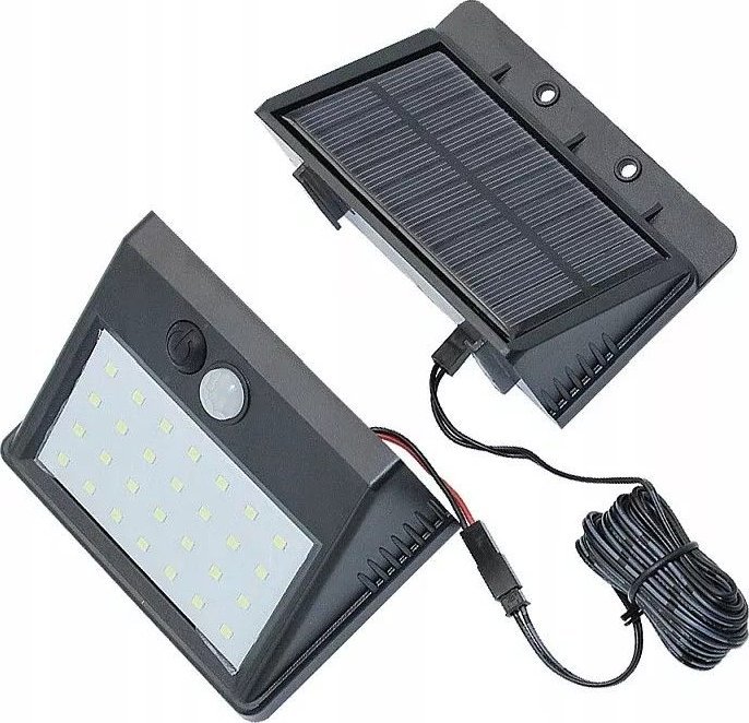 Lampa solarna rozdzielna 30 LED SMD z czujnikiem ruchu i zmierzchu Lampa solarna rozdzielna 30 LED SMD z czujnikiem ruchu i zmierzchu