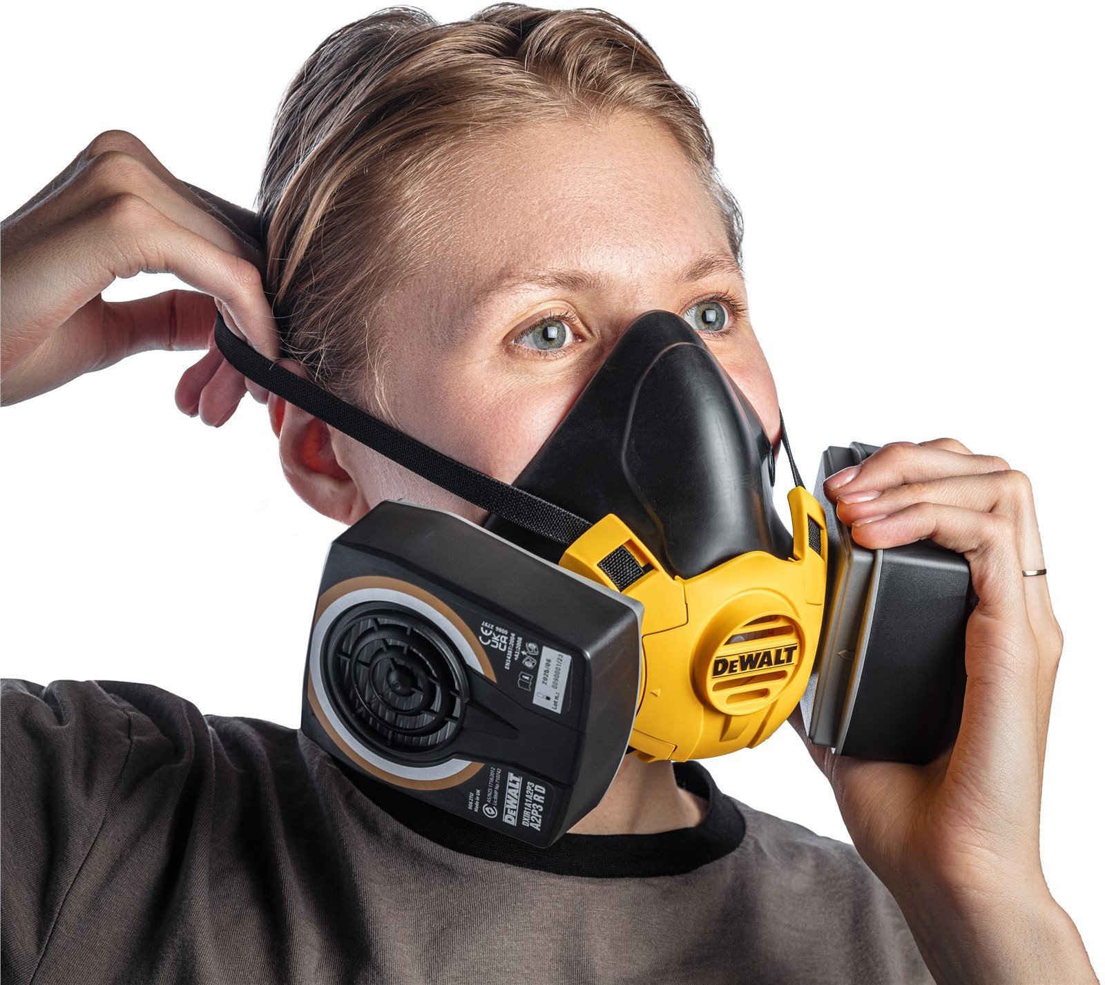 Dewalt Halvmaske inklusiv A2P3 filter Str L