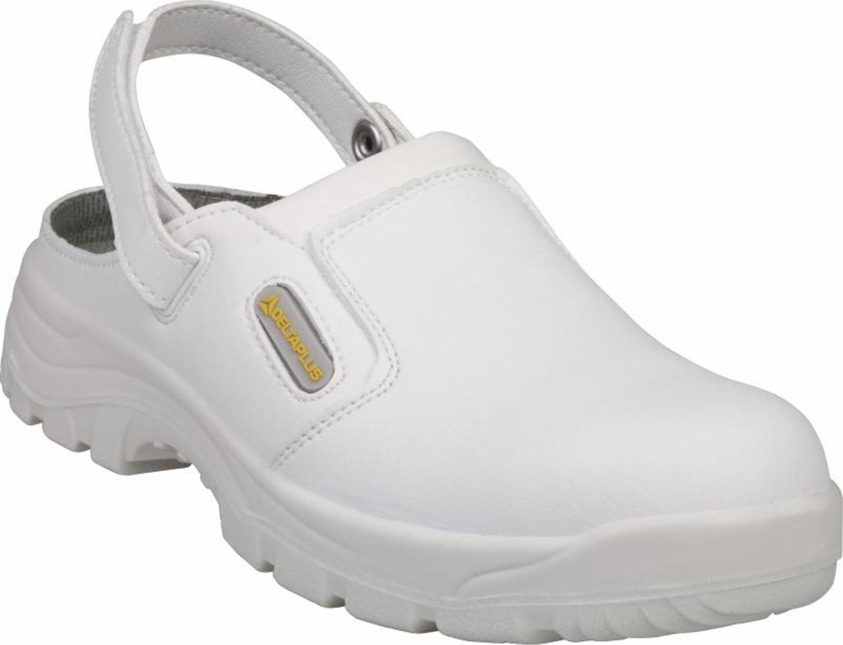 Delta Plus Chodaki z nieprzemakalną cholewką z mikrofibry podeszwa z dwuwarstwowego PU kolor biały rozmiar 37 PIED MAUB3SBBC37