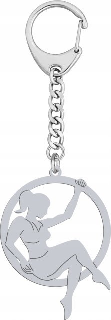 Radziszewska Jewellery Brelok Srebrny Aerial Hoop 925 Prezent GRAWER DEDYKACJA GRATIS