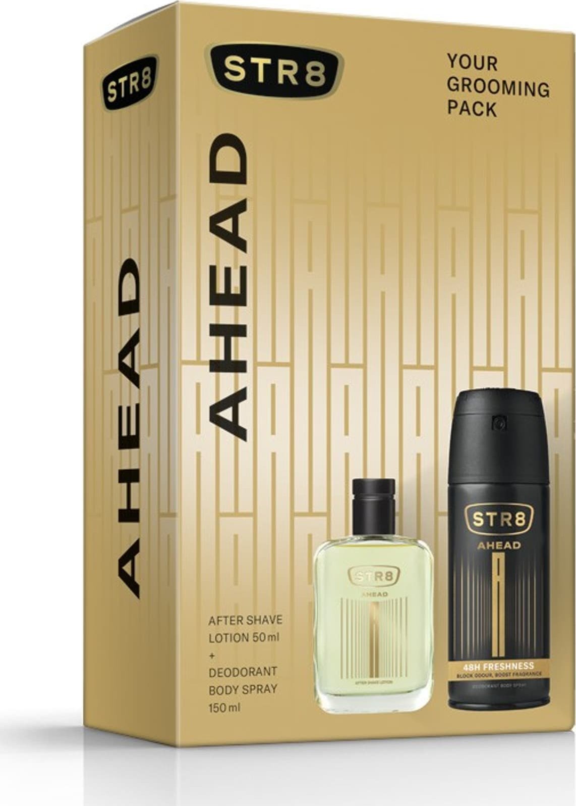 Sarantis STR 8 Zestaw prezentowy Ahead (Woda po goleniu 50ml+Deo spray 150ml)