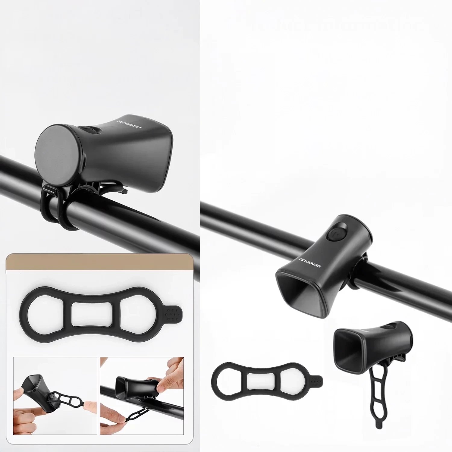 Dzwonek rowerowy mały elektryczny na rower kierownicę Small Electric Bike Bell Czarny