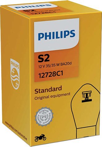 Philips ŻARÓWKA S2 12V/35/35W BA20D (Z COKOŁEM METALOWYM)