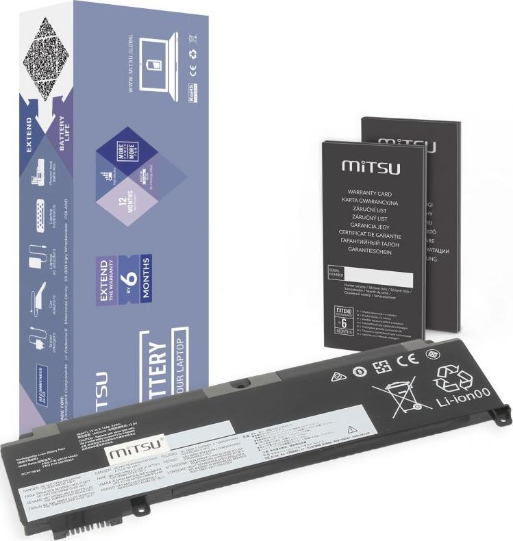 Bateria Movano bateria mitsu Lenovo Thinkpad T460s, T470s - przednia bateria