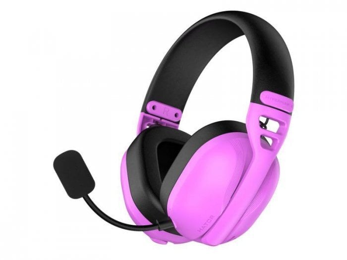 HATOR Hyperpunk 3 Wireless Zestaw słuchawkowy Przewodowy i Bezprzewodowy Opaska na głowę Gaming USB Type-C / USB Type-A Bluetooth Fioletowy