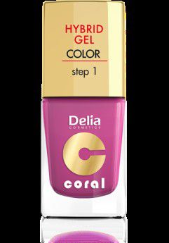 Delia Cosmetics Coral Hybrid Gel Emalia do paznokci nr 21 fuksja 11ml