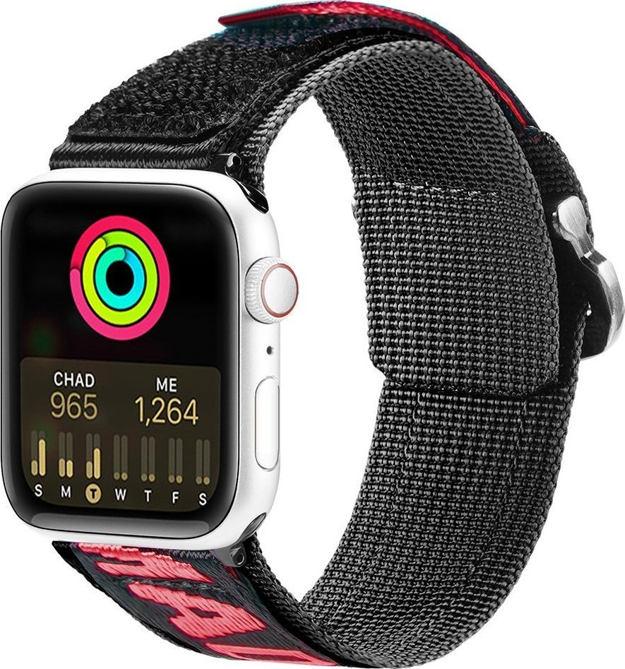Dux Ducis Dux Ducis Strap (Outdoor Version) pasek Apple Watch Ultra, SE, 8, 7, 6, 5, 4, 3, 2, 1 (49, 45, 44, 42 mm) nylonowa opaska bransoleta czarn