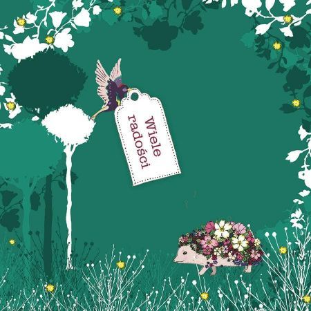 Clear Creation Karnet Swarovski kwadrat CL3413 Wiele radości