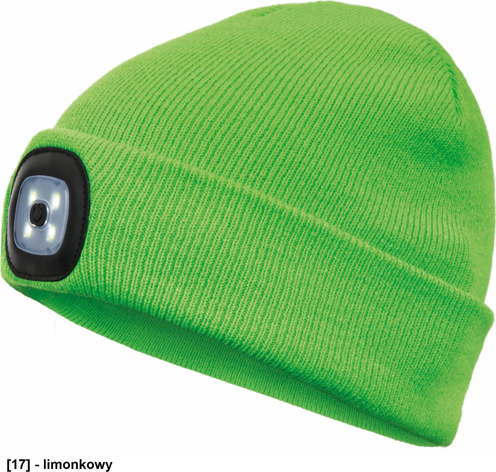 CERVA DEEL LED - czapka ze zintegrowaną lampą - limonkowy