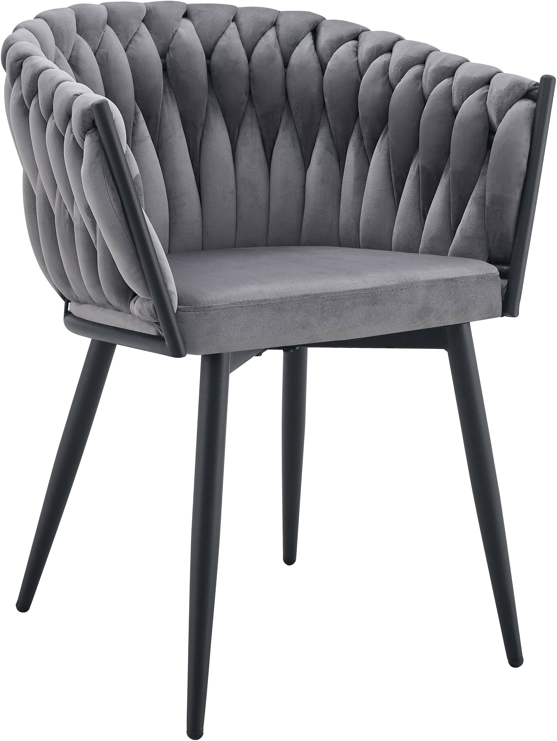 New Home Krzesło upholstered velvet Glam fotel salon stylish gray nogi