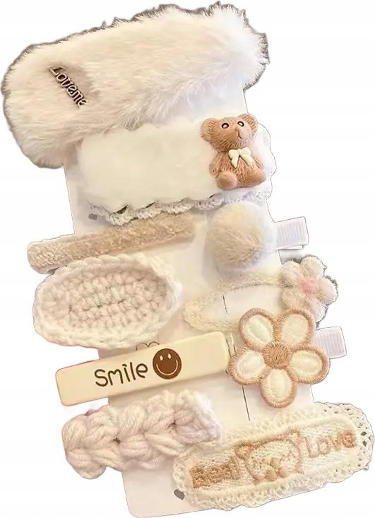 Komplet spinek, wsuwek do włosów Dziewczęcy Beż typ XIX