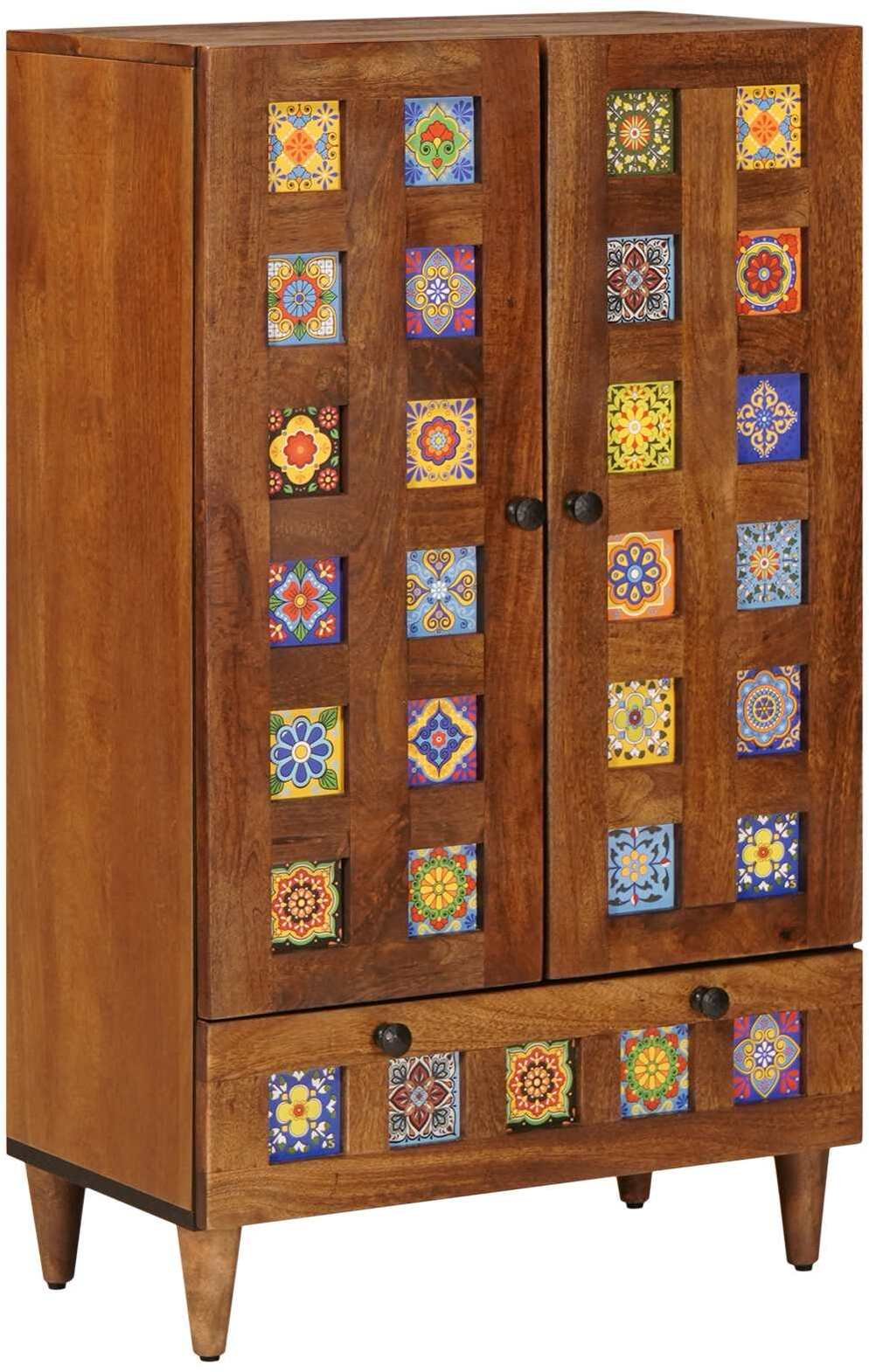 vidaXL Highboard orzech włoski 60 x 33,5 x 100 cm Drewno mango