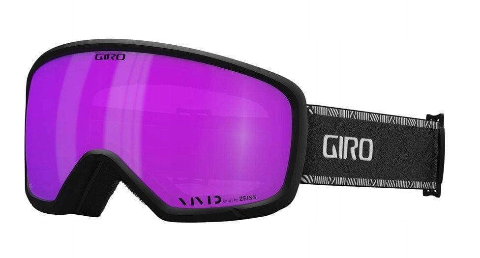 Gogle zimowe GIRO MILLIE BLACK & WHITE CHUTE (szyba VIVID PINK 00% S2) (NEW 2024/2025)