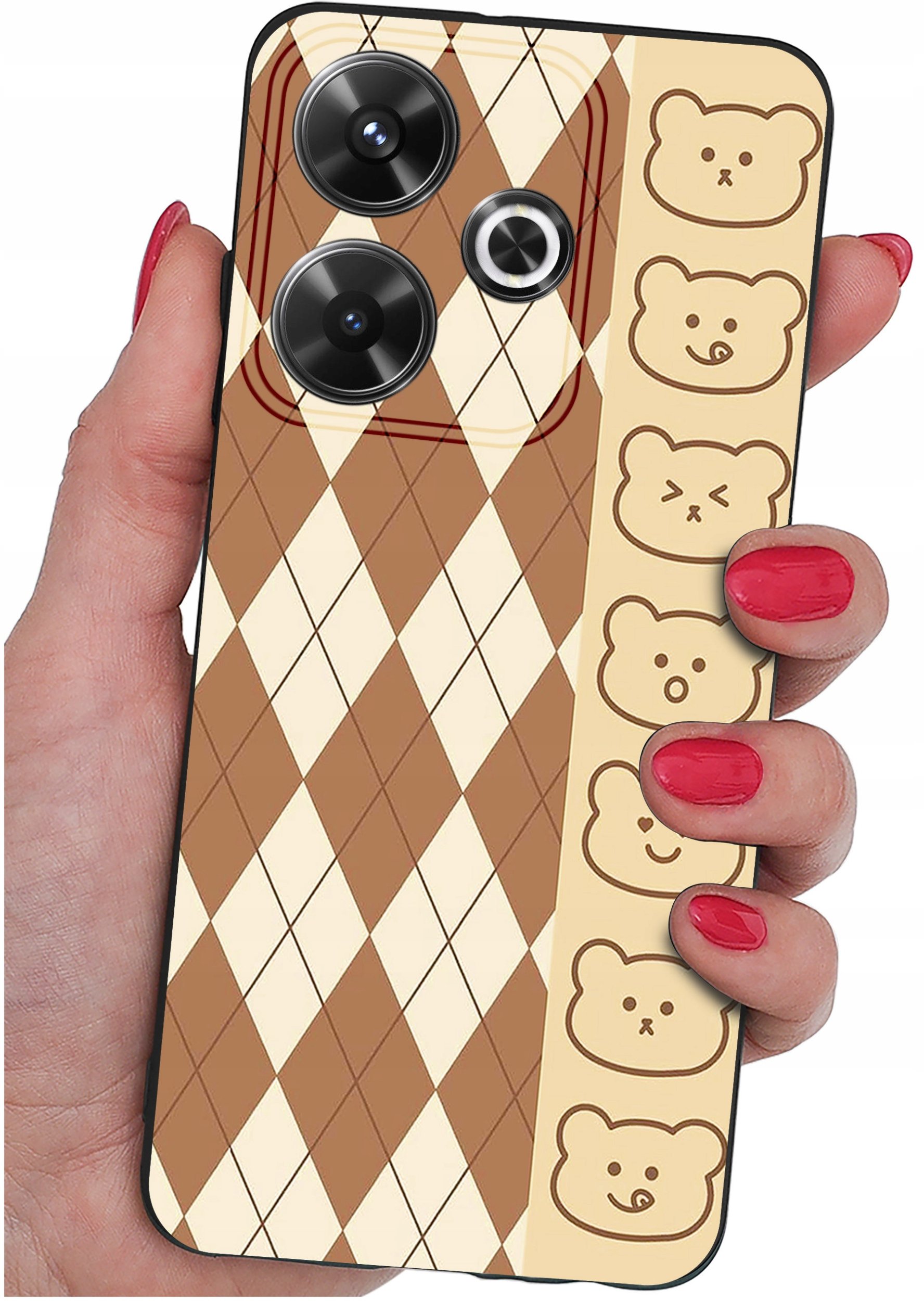 Etui do Xiaomi Redmi 13 4G WZORY |SILIKONOWE MATT CASE + SZKŁO 9H