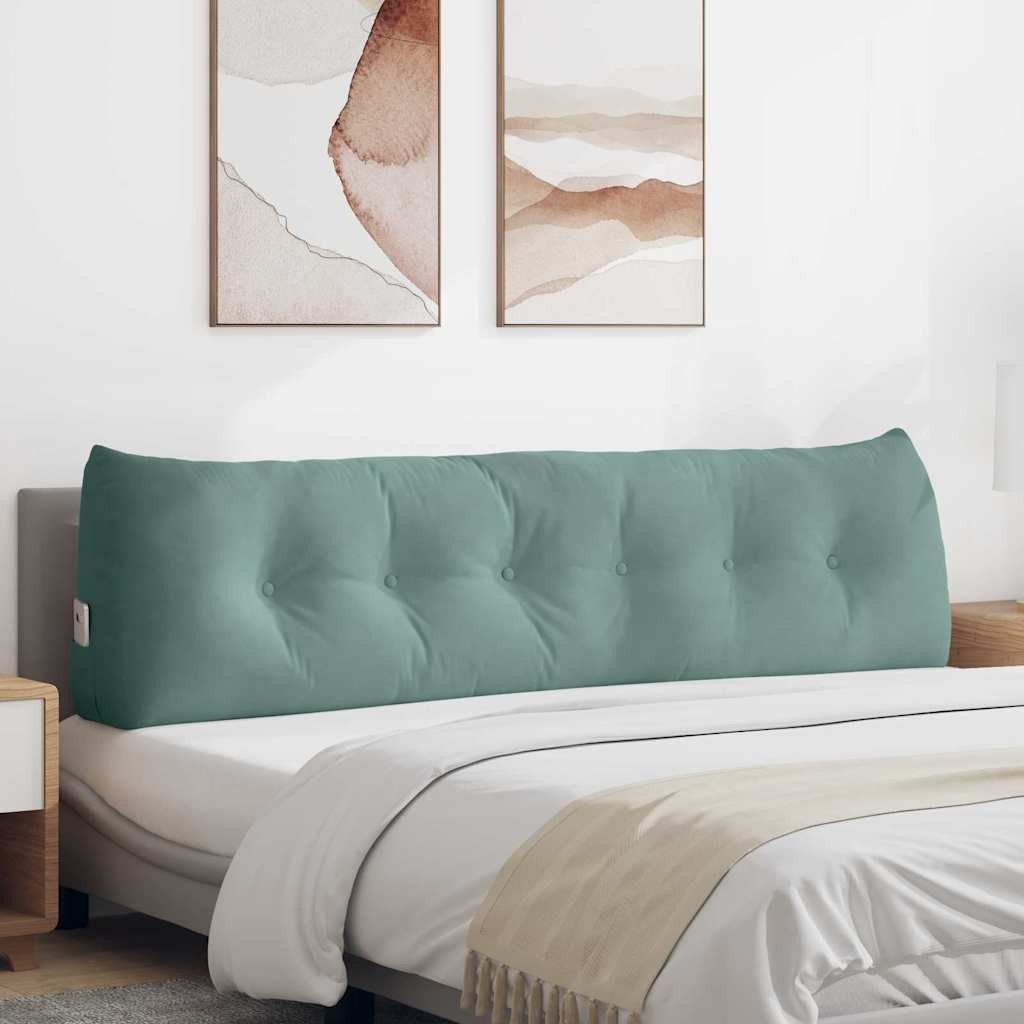vidaXL Poduszka na plecy Zielony morski 180 x 24 x 50 cm Aksamit
