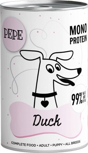 Paka Zwierzaka PEPE Duck (kaczka) puszka 400g