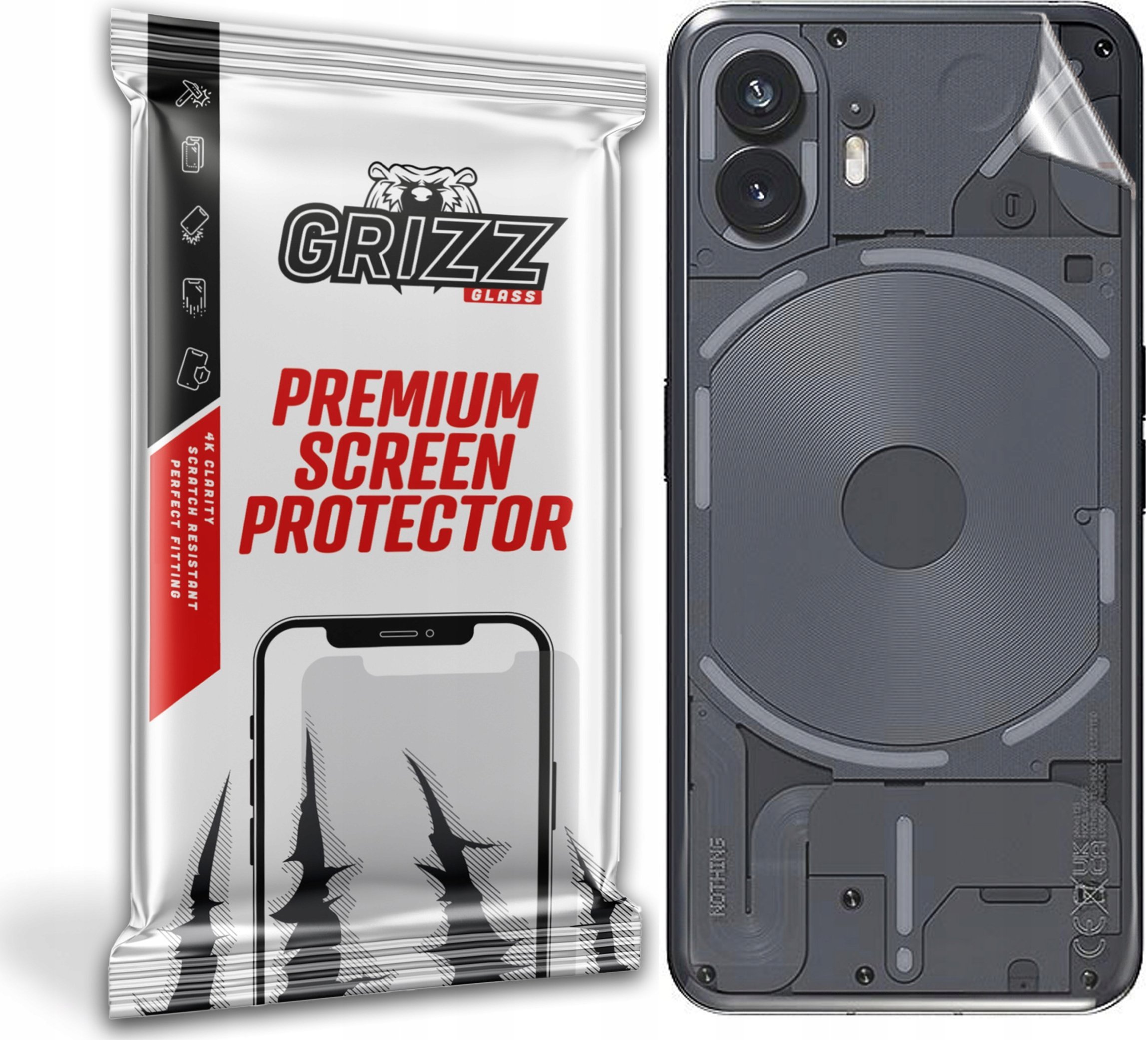 GrizzGlass Folia na tył GrizzGlass SatinSkin do Nothing Phone 2