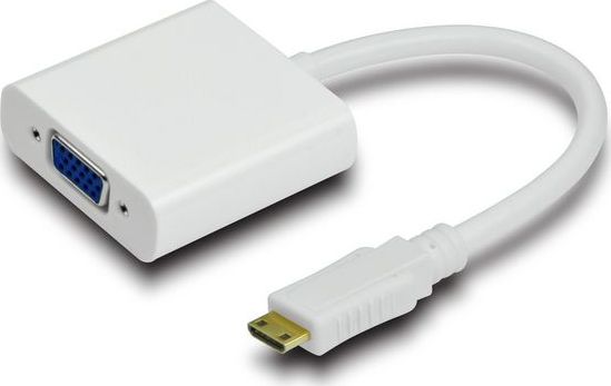 Adapter AV MicroConnect HDMI Mini - D-Sub (VGA) biały (HDMIVGA)