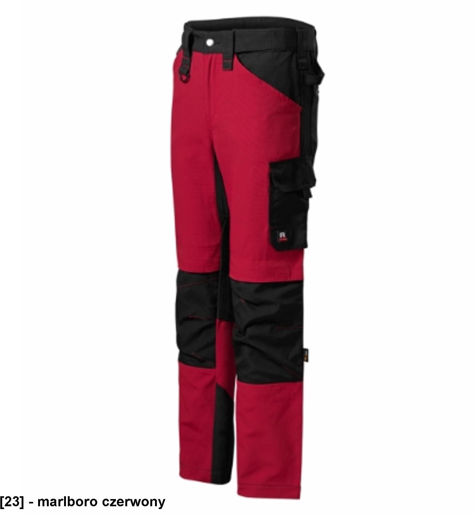 Vertex - ADLER - Vertex - Spodnie robocze męskie, Cordura, 310 g/m2, 34 % bawełna, 66 % polyamid - marlboro czerwony - 50 long-52 52