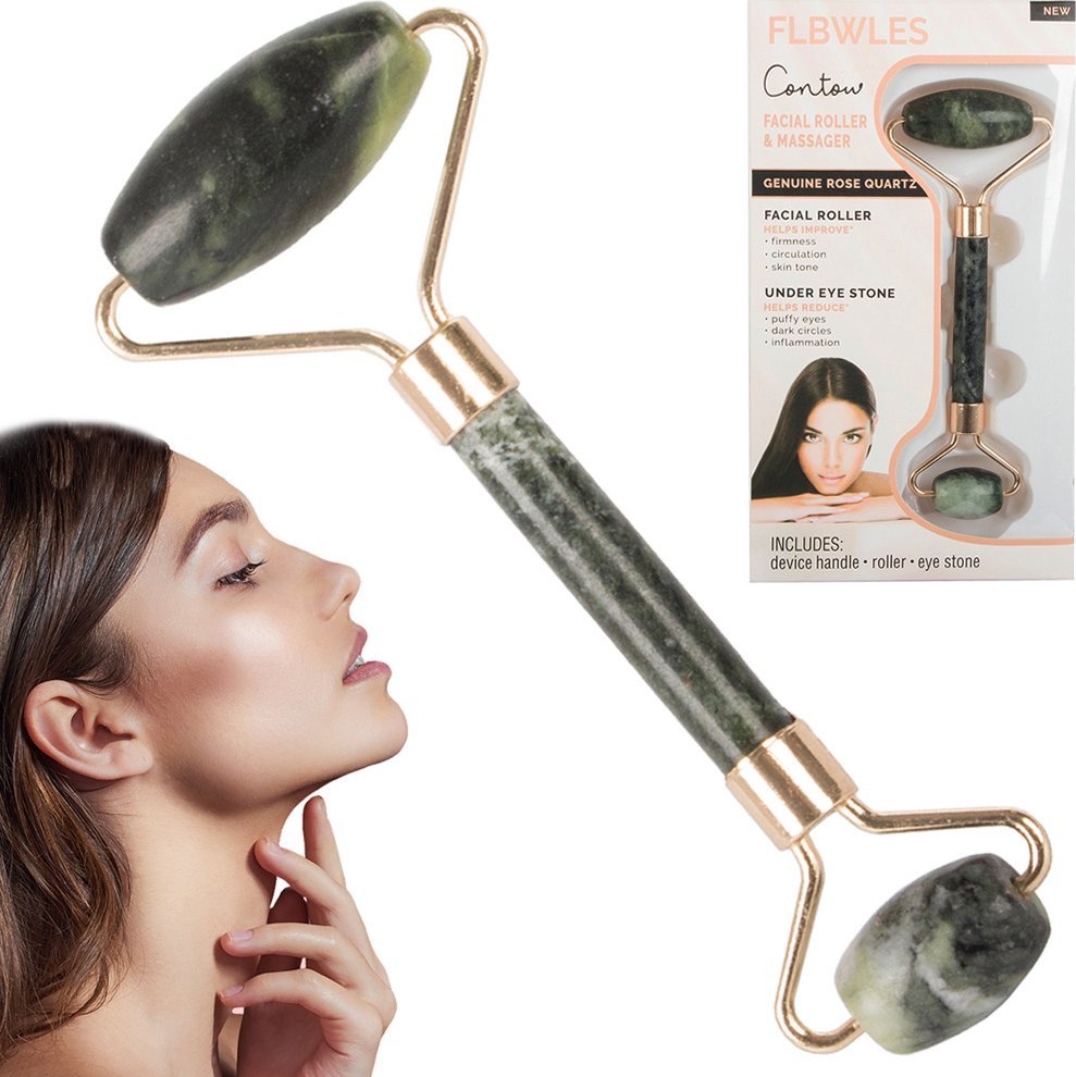 Verk Masażer jadeitowy do twarzy z jadeitu roller wałek Masażer jadeitowy do twarzy z jadeitu roller wałek