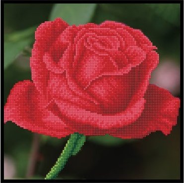 DIAMOND DOTZ Haft diamentowy Diamond Dotz Czerwona róża 33x33cm DDK5038