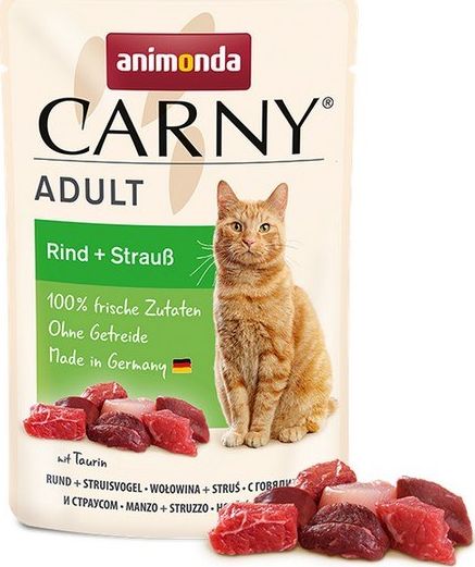Animonda ANIMONDA KOT sasz.85g CARNY WOŁOWINA STRUŚ