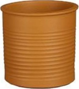 Doniczka jasnobrązowa industrialna 10,5x12cm ceramiczna