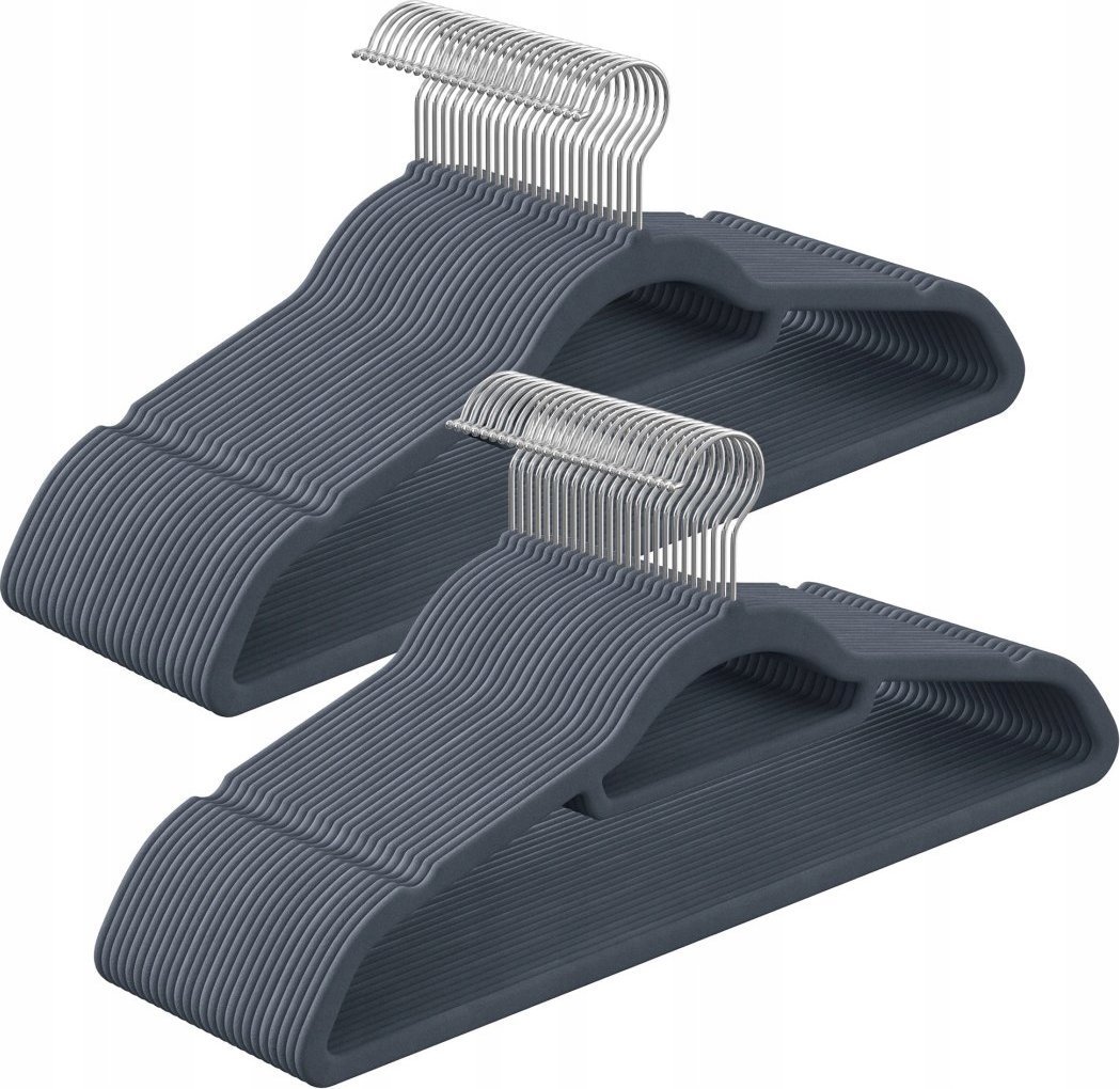 Leobert Wieszaki welurowe szare 20szt - CRF20VX