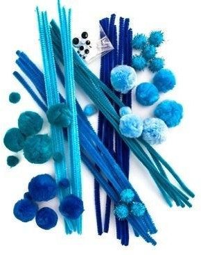 Zestaw kreatywny startowy niebieski 80szt