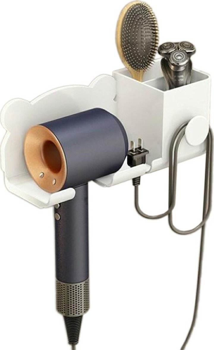 ATL DA233A Uchwyt ścienny na suszarkę do włosów biały