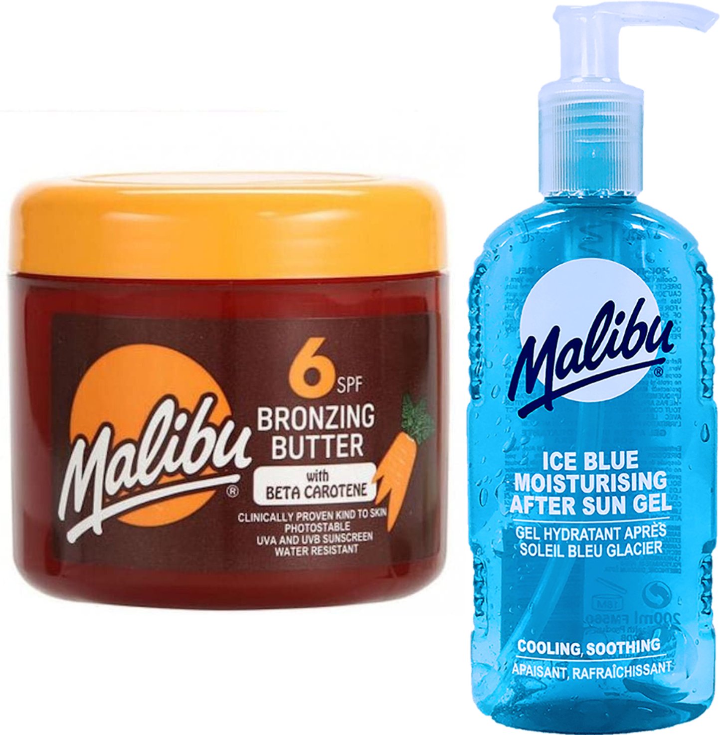 Malibu Przyspieszacz Opalania SPF6 300ml + Żel Po Opalaniu 200ml