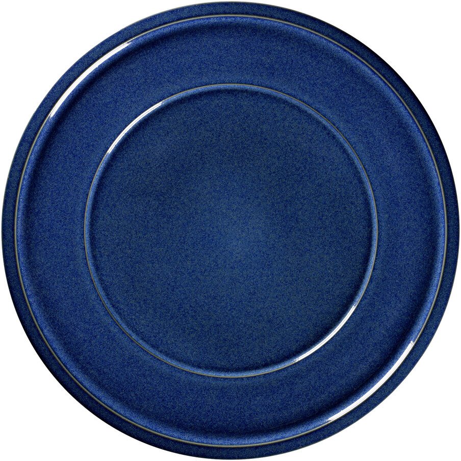 STONE Talerz płaski śr. 28 cm kobaltowy