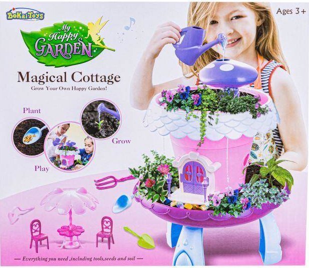 RÓŻOWY Zestaw Małego Ogrodnika UPRAWA Nawilżacz do roślin, Domek Dla Lalek, Stolik, Doniczka Na Rośliny