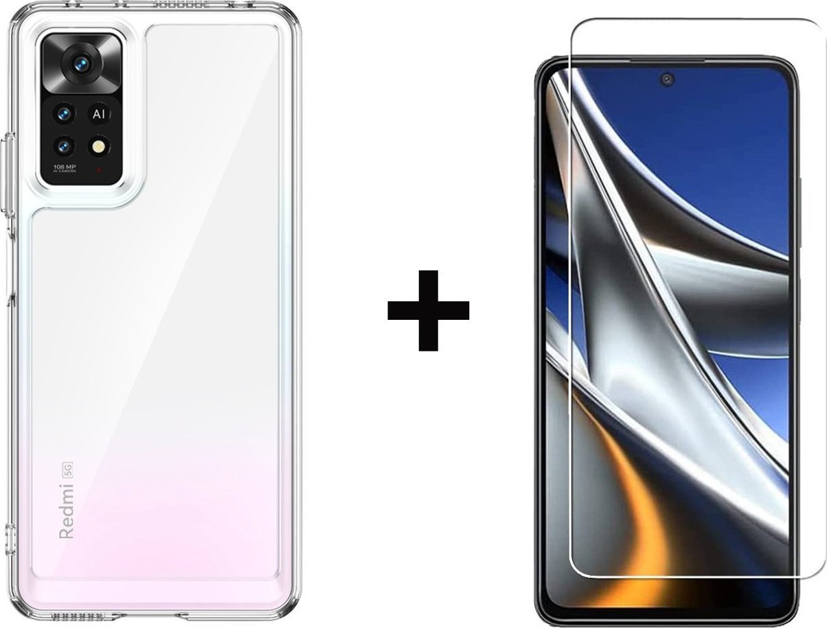 Braders Etui Braders z żelową ramką + Szkło Ochronne do Xiaomi Redmi Note 11 Pro