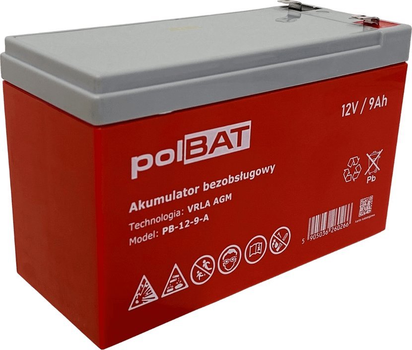 polBAT Akumulator AGM 12V 9Ah polBAT