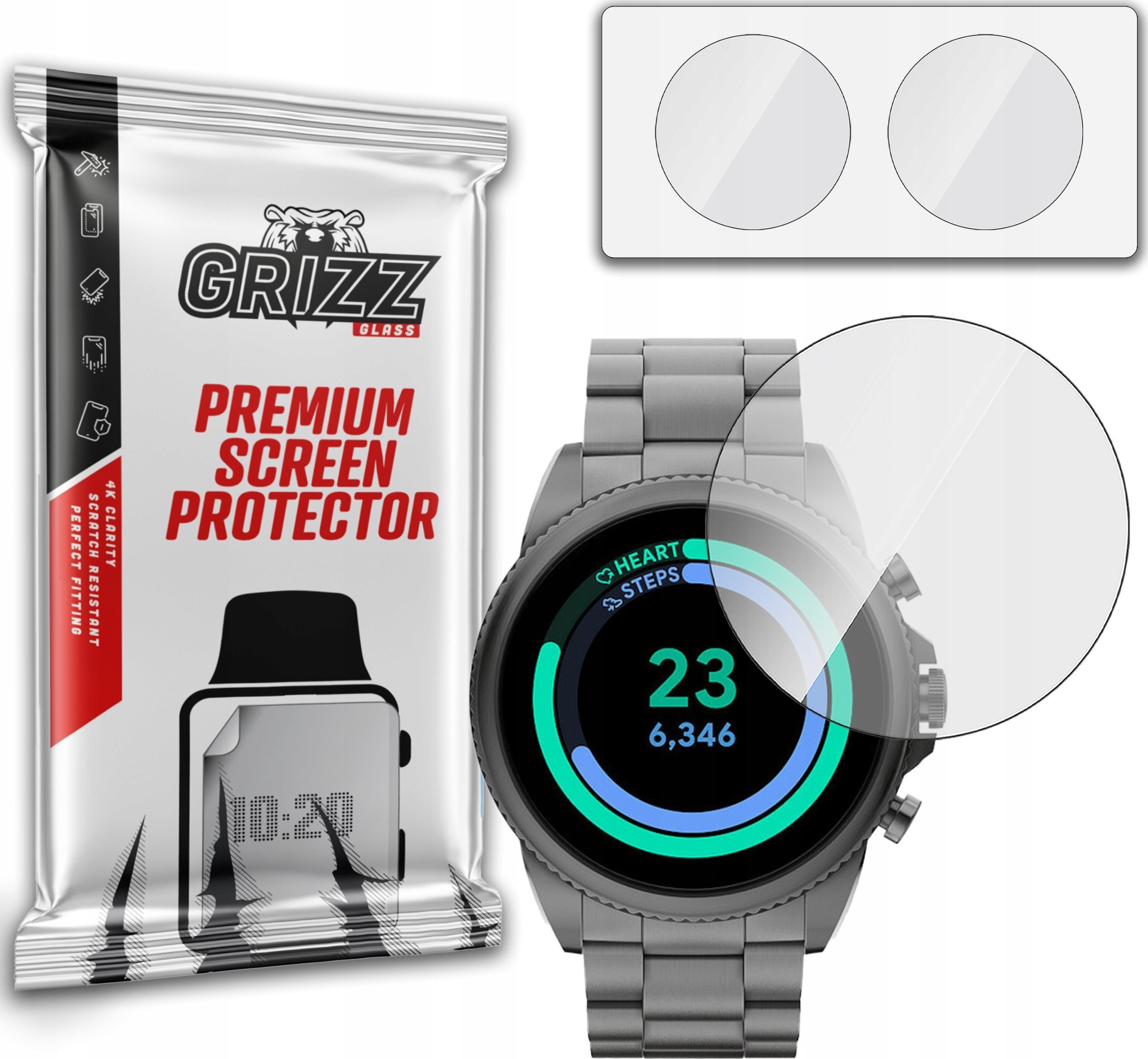 GrizzGlass Szkło hybrydowe GrizzGlass HybridGlass Fossil Gen 6 42mm