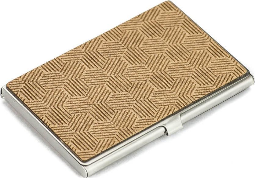 BeWood Drewniany Wizytownik Inox Hexagon Aniegre