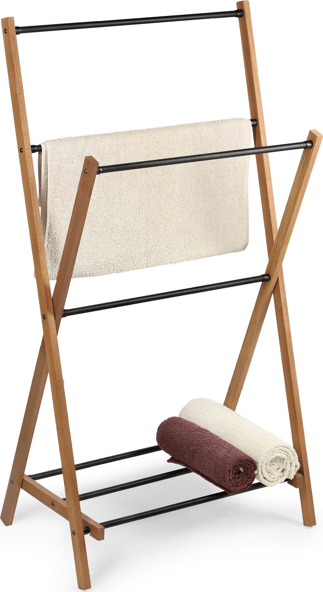 Kadax KADAX Stojak Wieszak Na Ręczniki Łazienkowy Drewno