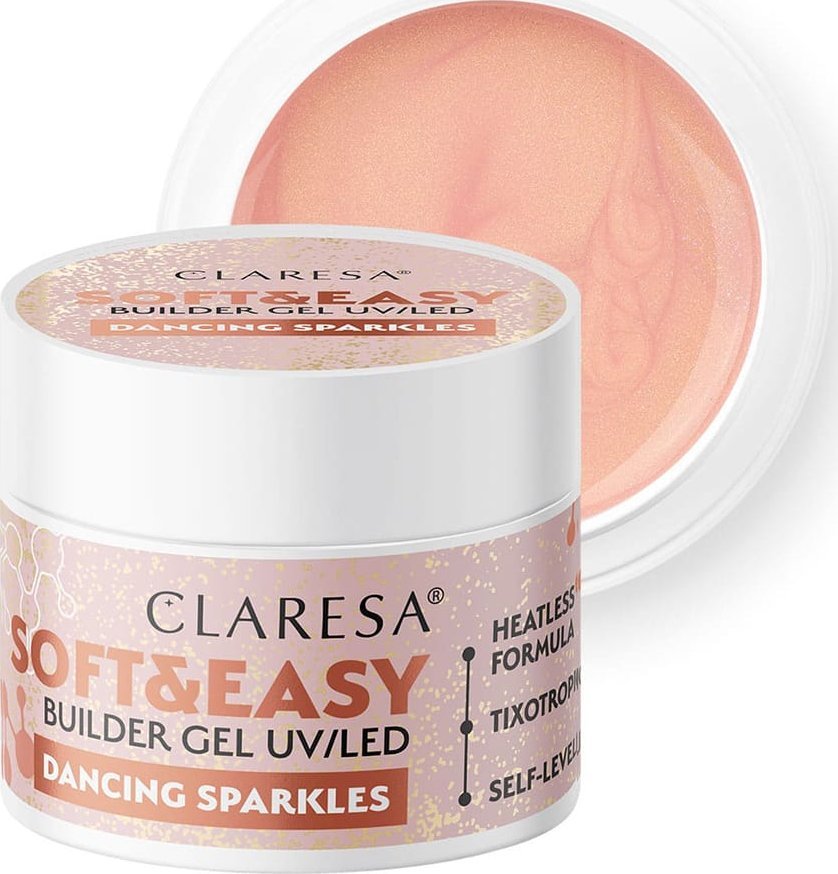 Claresa żel budujący Soft&Easy dancing sparkles 45g