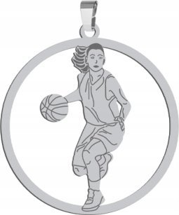 Radziszewska Jewellery Srebrna Zawieszka Koszykarka GRAWER DEDYKAC