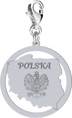 Radziszewska Jewellery Srebrny Charms mapa POLSKA DEDYKACJA