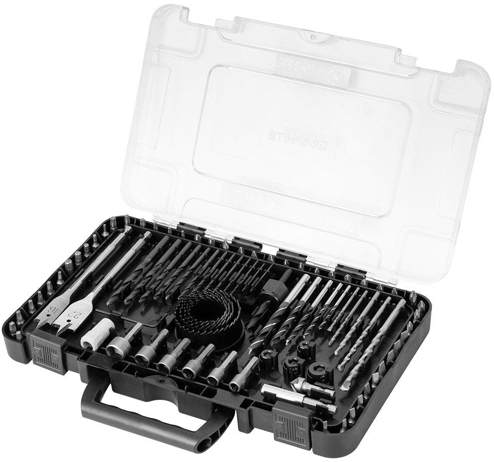 Zestaw wierteł i bitów, nasadki, 90 el.