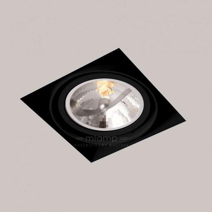Shilo Spot LAMPA sufitowa KOMORO 3308 Shilo podtynkowa OPRAWA kwadratowa OCZKO regulowane WPUST do zabudowy czarny