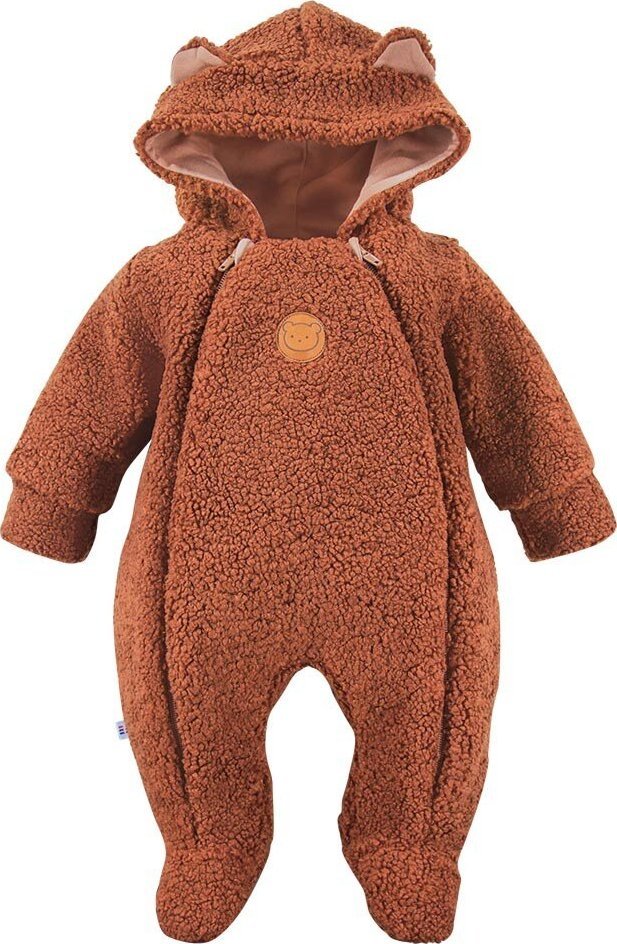 Eevi Kombinezon niemowlęcy brązowy dla chłopca Eevi Cars&Bears 56 (51 - 56 cm)