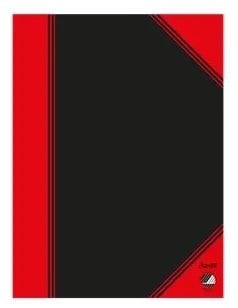 Bantex 100302825, Monochromatic, Black, Red, A6, 96 sheets, 70 g/m², Lined paper